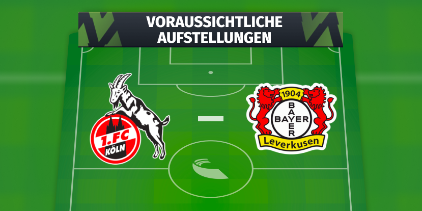 1. FC Köln – Bayer Leverkusen: Die voraussichtlichen Aufstellungen